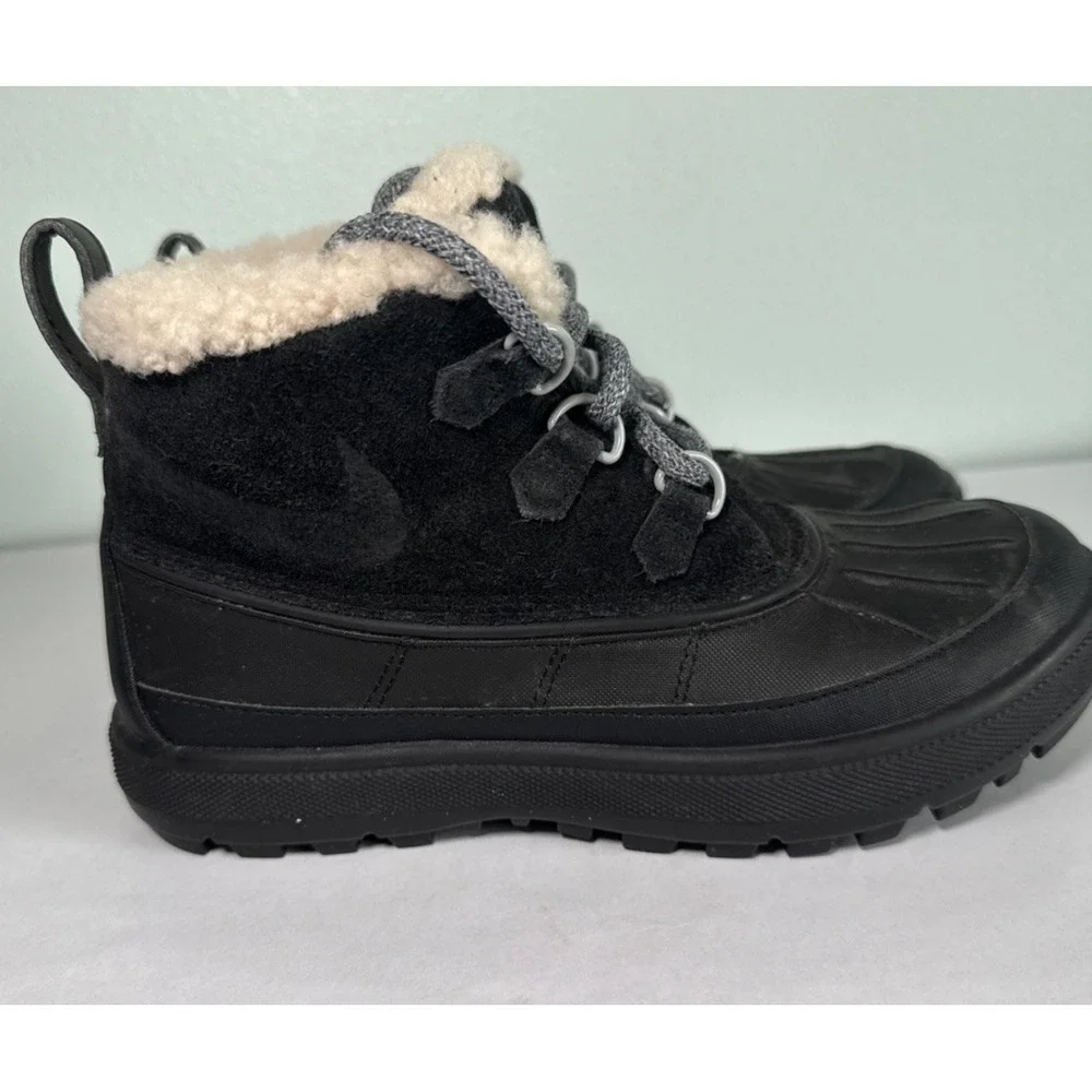 Nike Woodside‎ Chukka 2 Black Anthracite Winter Boot 537345-001 Women 6